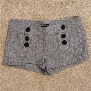 Express gray plaid shorts